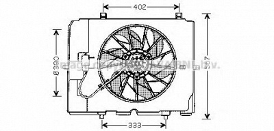 AVA QUALITY COOLING ms7502 -  Вентилятор, охлаждение двигателя